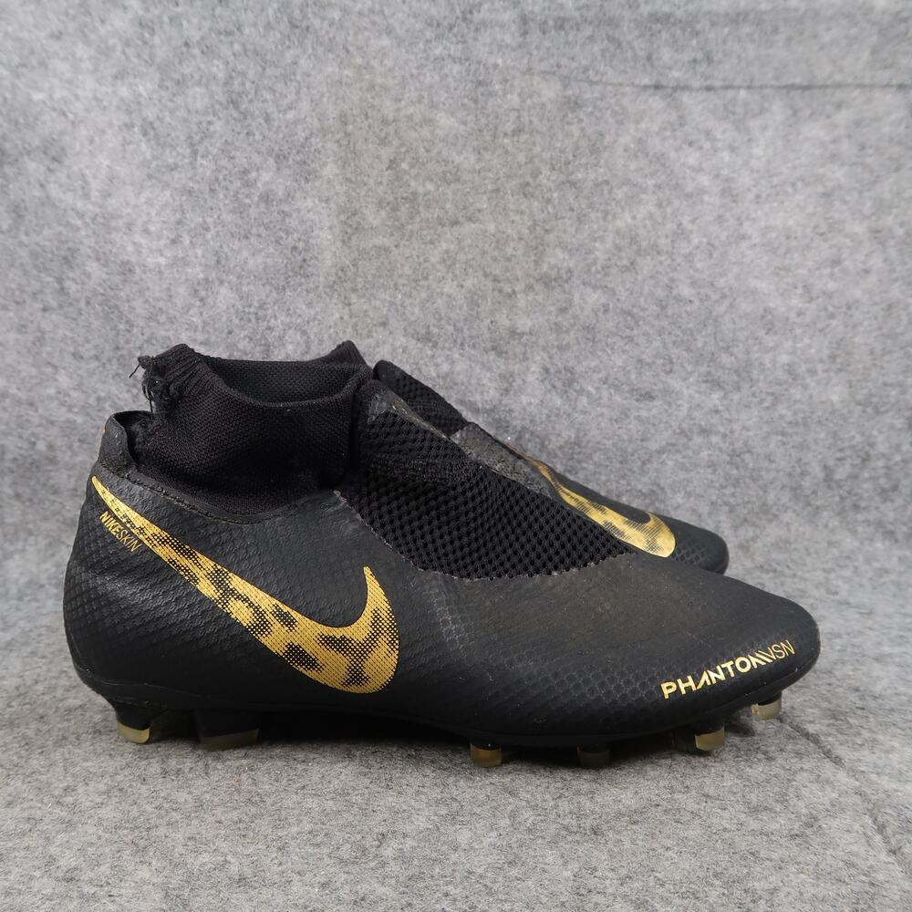 Nike Shoes Mens 7 Soccer Cleats Phantom Vision Pro FG Black Gold Athletic Sport